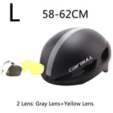 Magnetic Goggle Cycling Helmet Casco Ciclismo Ultralight In-mold Bike Bicycle Helmet With Glasses Road Mountain Helmet 54-62CM