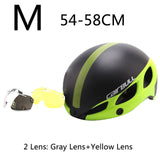 Magnetic Goggle Cycling Helmet Casco Ciclismo Ultralight In-mold Bike Bicycle Helmet With Glasses Road Mountain Helmet 54-62CM