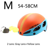 Magnetic Goggle Cycling Helmet Casco Ciclismo Ultralight In-mold Bike Bicycle Helmet With Glasses Road Mountain Helmet 54-62CM
