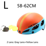 Magnetic Goggle Cycling Helmet Casco Ciclismo Ultralight In-mold Bike Bicycle Helmet With Glasses Road Mountain Helmet 54-62CM