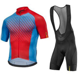cycling kit mavic short sleeve Jersey and bib shorts sets Summer Breathable road bike riding clothes ropa Ciclismo