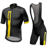 cycling kit mavic short sleeve Jersey and bib shorts sets Summer Breathable road bike riding clothes ropa Ciclismo