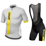 cycling kit mavic short sleeve Jersey and bib shorts sets Summer Breathable road bike riding clothes ropa Ciclismo
