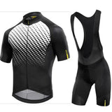 cycling kit mavic short sleeve Jersey and bib shorts sets Summer Breathable road bike riding clothes ropa Ciclismo