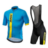 cycling kit mavic short sleeve Jersey and bib shorts sets Summer Breathable road bike riding clothes ropa Ciclismo