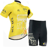 Tour de France Cycling Clothing/Speckle Bicycle Cycle Clothes Wear Ropa Ciclismo/Breathable Racing BikeCycling Jersey