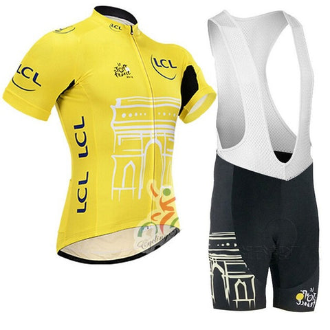 Tour de France Cycling Clothing/Speckle Bicycle Cycle Clothes Wear Ropa Ciclismo/Breathable Racing BikeCycling Jersey