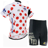 Tour de France Cycling Clothing/Speckle Bicycle Cycle Clothes Wear Ropa Ciclismo/Breathable Racing BikeCycling Jersey