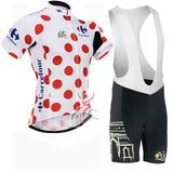 Tour de France Cycling Clothing/Speckle Bicycle Cycle Clothes Wear Ropa Ciclismo/Breathable Racing BikeCycling Jersey