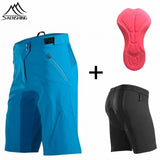 Shorts + Cycling Underwear Men Breathable Bicycle Downhill Mtb Mountain Bike Shorts 3D Gel Padded Cycle Bermuda