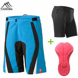 Shorts + Cycling Underwear Men Breathable Bicycle Downhill Mtb Mountain Bike Shorts 3D Gel Padded Cycle Bermuda