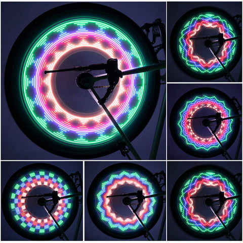 Colorful Bicycle Lights Bike Cycling Wheel Spoke