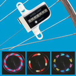 Gofuly 14 LED Motorcycle Cycling Bicycle Bike Wheel Signal Tire Spoke Light 30 Changes 3 Modes