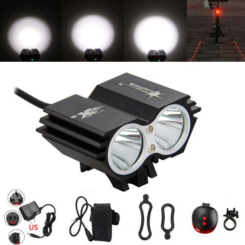 7000Lumens 2x XM-L U2 LED Cycling Light Head light