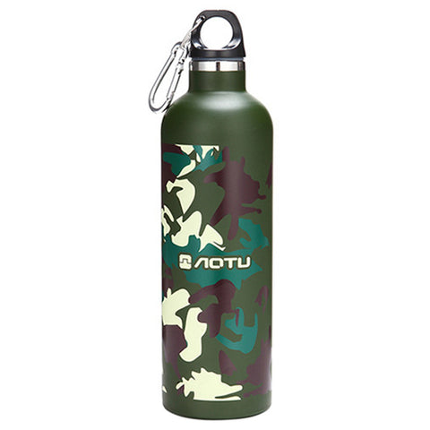 600ml Bicycle Water Bottle Outdoor Sports Camouflage Water Bottle Purity Aluminium Student Travel Bottle