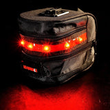 Bicycle Saddle Bag Outdoor Cycling Bike Back Seat Tail Pouch Package With LED Warning Lights Taillight