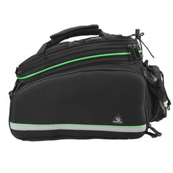 Waterproof Bicycle Rear Bag Bicycle Pannier Saddle Rear Seat Trunk Bag with Rain Cover Bike Pouch Black Green Cycling