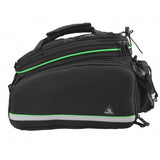 Waterproof Bicycle Rear Bag Bicycle Pannier Saddle Rear Seat Trunk Bag with Rain Cover Bike Pouch Black Green Cycling