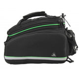 Waterproof Bicycle Rear Bag Bicycle Pannier Saddle Rear Seat Trunk Bag with Rain Cover Bike Pouch Black Green Cycling