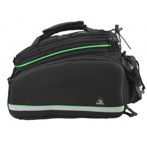 Waterproof Bicycle Rear Bag Bicycle Pannier Saddle Rear Seat Trunk Bag with Rain Cover Bike Pouch Black Green Cycling