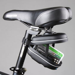 Bicycle Saddle Bag Outdoor Cycling Saddle Seat Bag EVA Basket Bike Rear Pouch Case Phone Holder Zipper Pouch for Phone Keys