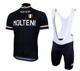 MOLTENI Ropa Ciclismo RETRO Cycling Clothing blue gel padded Summer Short Sleeves Hombre Cycling Jersey Bicicleta Bike