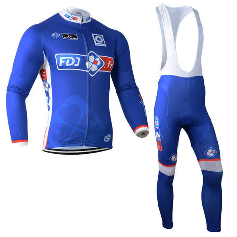 Winter bule cycling clothing fleece thermal ropa ciclismo invierno bicycle mtb cycling jersey long sleeve
