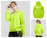 Summer Men Women Outdoor Sports Running Jackets UV Protector Waterproof Skin Rain Jacket Cycling Coat