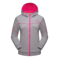 Spring Windstopper Outdoor Sport Cycling Hiking Fleece Jacket Women Trekking Running Jaqueta Feminina Climbing Camping Hood Coat