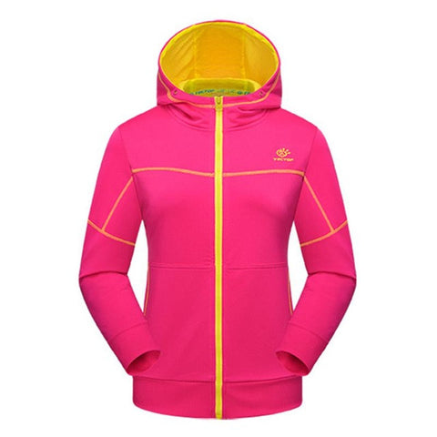 Spring Windstopper Outdoor Sport Cycling Hiking Fleece Jacket Women Trekking Running Jaqueta Feminina Climbing Camping Hood Coat