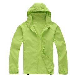 Outdoor Unisex Cycling Running Waterproof Windproof Jacket Rain Coat -Fruit Green