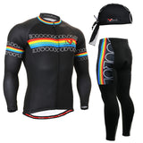 Life on Track Men MTB Road Bike Bicycle Winter Warm Long Sleeve Jacket Sets Suit Cycling Riding Windproof Breathable Clothing
