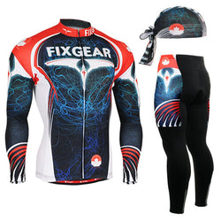 Life on Track  men Cycling Jersey Set Long Sleeve Jacket Pants Breathable 3D Gel Clothing MTB Road Bike Bicycle Cycling Jersey