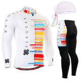 Life on Track  men Cycling Jersey Set Long Sleeve Jacket Pants Breathable 3D Gel Clothing MTB Road Bike Bicycle Cycling Jersey