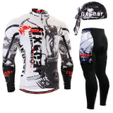 Quality men's Cycling Suits Long sleeve Jersey & Pants blue bike clothing jacket clothes wear motocross blue