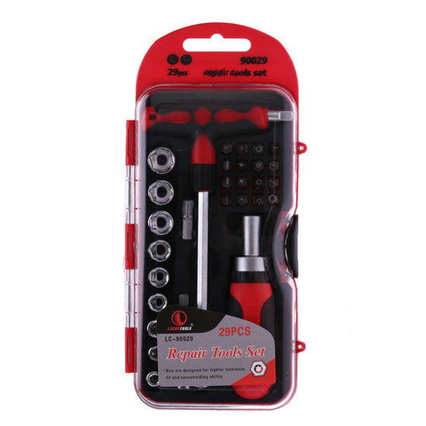 38pcs/ 29pcs  Multi-functional Bicycle Repairing Mechanics Mini ratchet wrench set socket screwdriver head Tool Set
