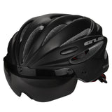 Cycling Helmet With Lens Ultralight Bike Helmet In-mold Magnetic Goggles Bicycle Helmet 17 Air Vents Casco Ciclismo