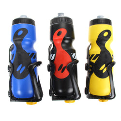Essential 650ML Portable Outdoor Bicycle Cycling Sports Jug Water Bottle Cup + Bicycle Bottle Holder Super Set Random Color
